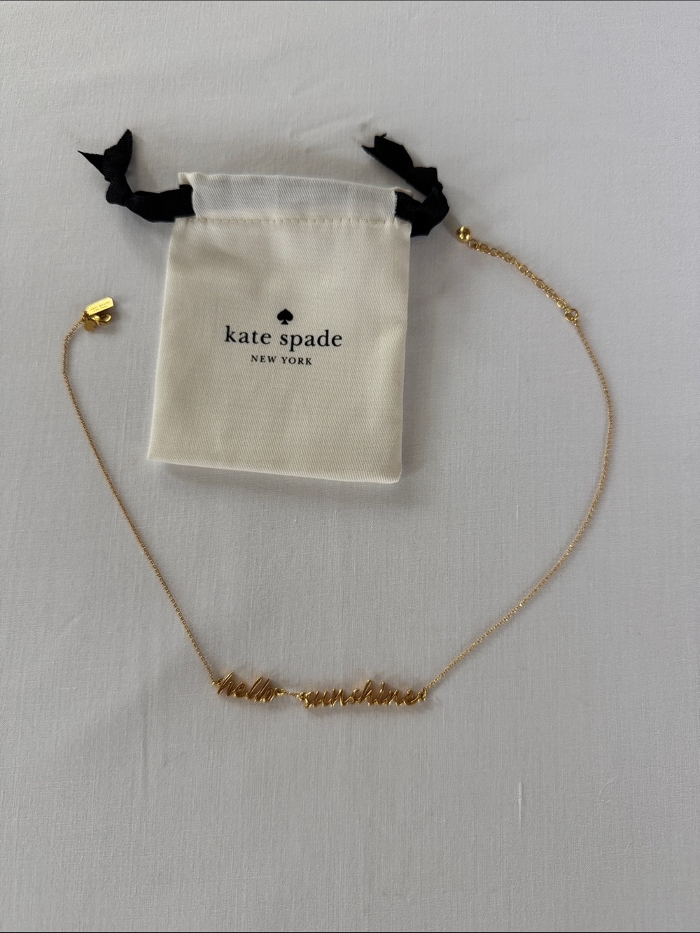 kate spade Gold-toned 'hello sunshine' necklace, adjustable clasp